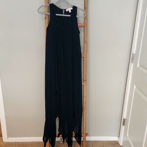 Michael Kors Elegant Navy Blue Sleeveless Flowy Maxi Dress